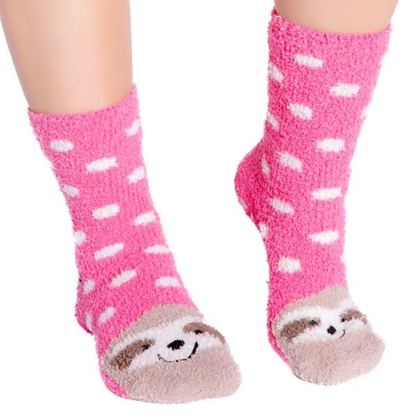 PJ Salvage Animal Fun Socks - Pink Pattern