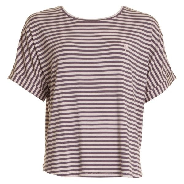 Missya Softness Stripe SS T-shirt - Plum