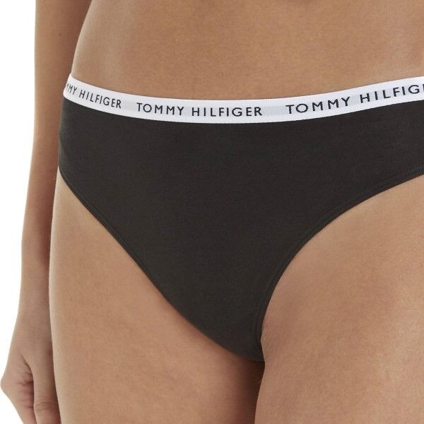 Tommy Hilfiger 3-pakning Recycled Essentials Thong - Black