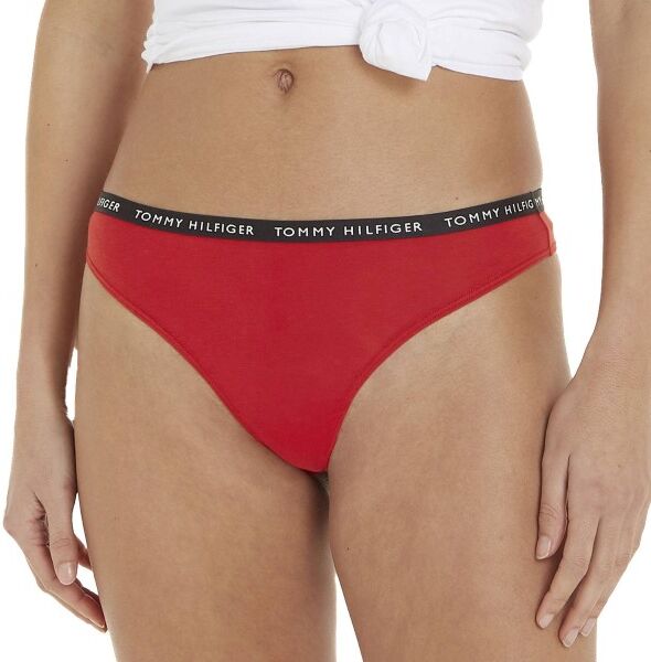 Tommy Hilfiger 3-pakning Recycled Essentials Thong - Red/Blue