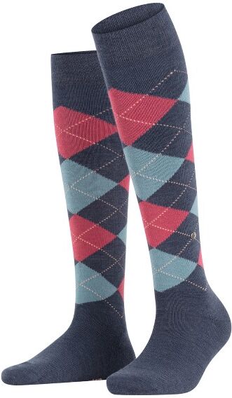 Burlington Marylebone Wool Knee High Sock - Blue