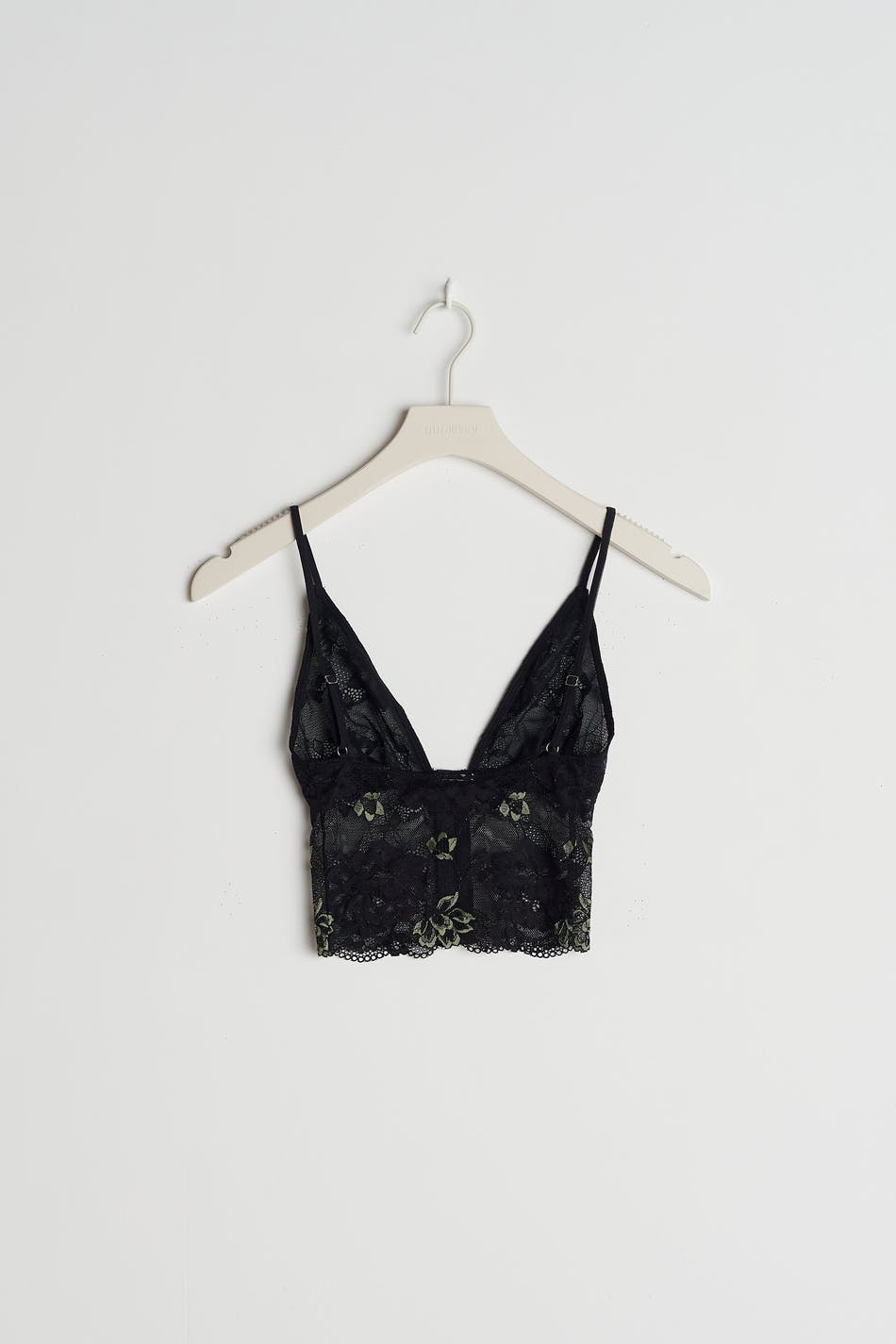 Gina Tricot Kate lace bra L  Black/green (9373)