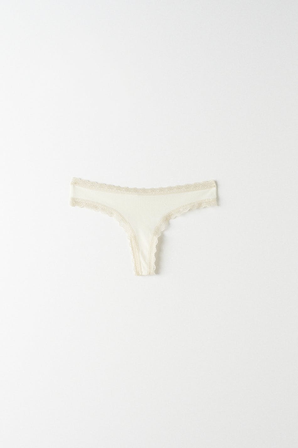 Gina Tricot Ingrid rib string XS  Champagne