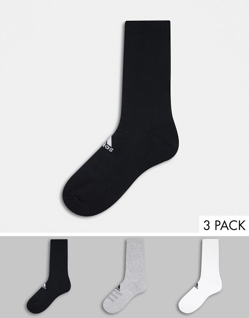 adidas Golf 3 pack crew socks in multi  Multi