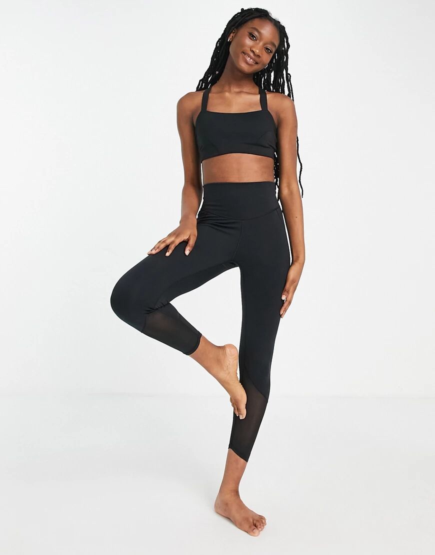 adidas performance adidas Yoga 7/8 leggings in black  Black