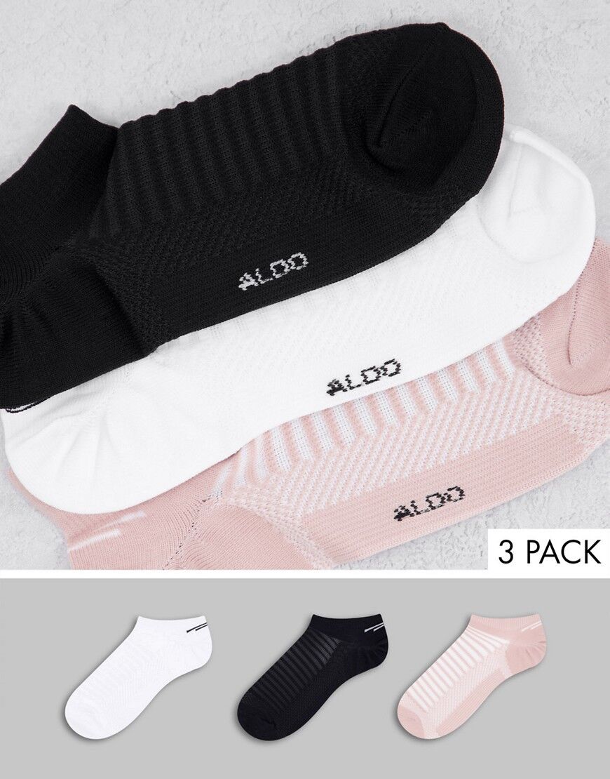 ALDO pack of 3 athletic socks in neutrals-Multi  Multi