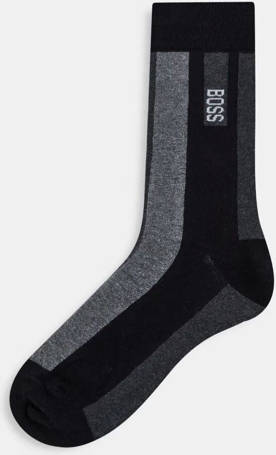 BOSS Bodywear BOSS graphic block socks in black  Black