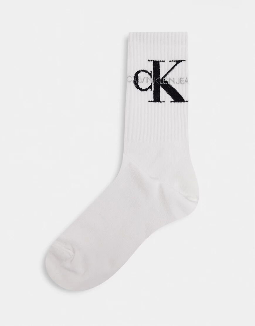 Calvin Klein Jeans Logo Short Sock in white  White