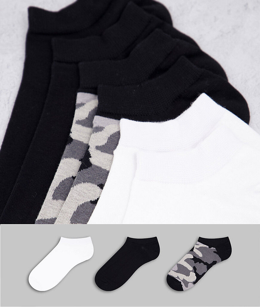 Diesel 3 pack socks in black/white/camo-Multi  Multi