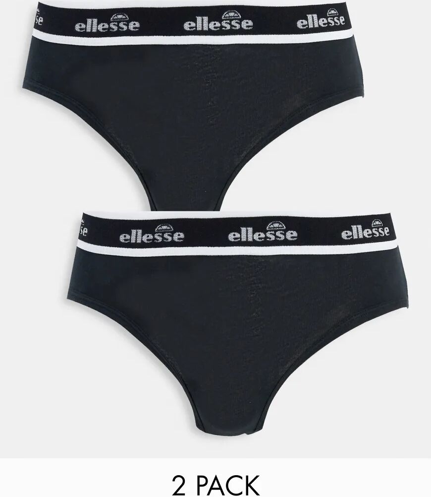 Ellesse 2 pack briefs with mesh back in black and grey  Grey