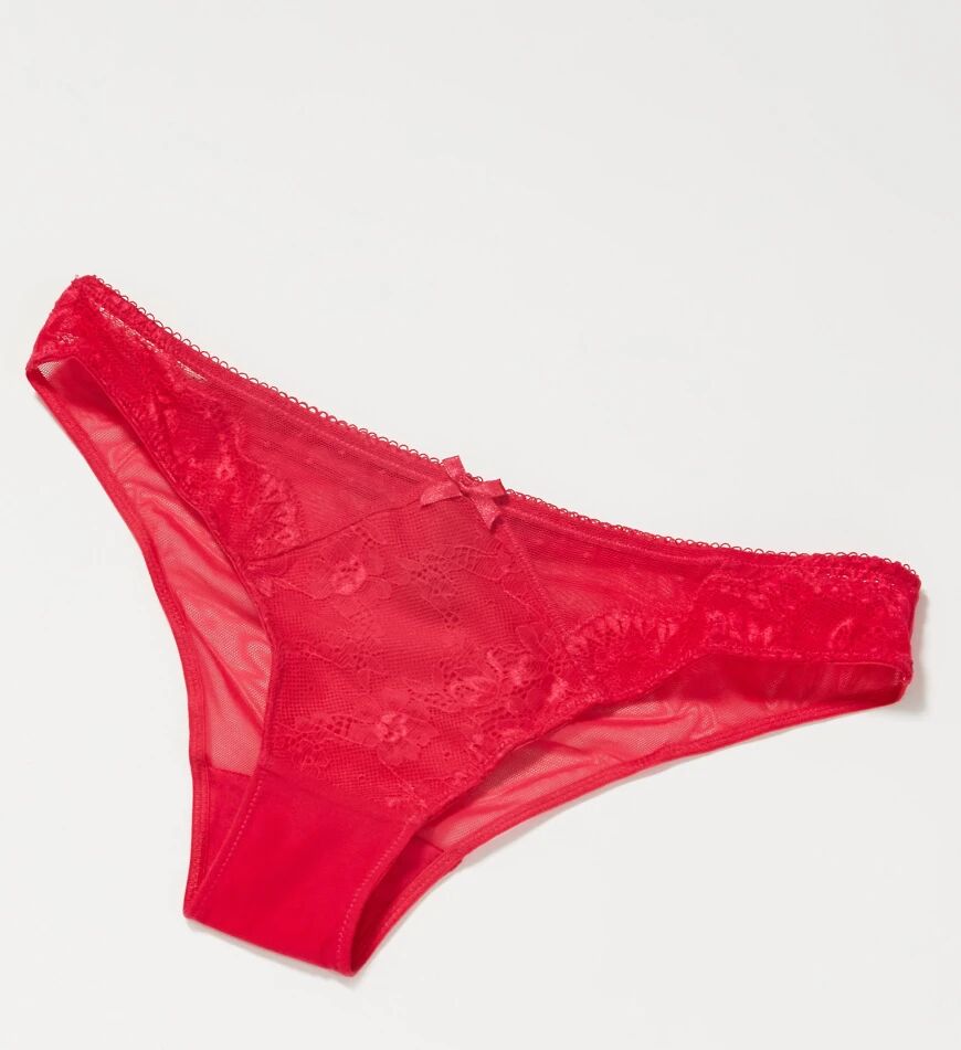 Figleaves juliette lace brazilan brief in red  Red