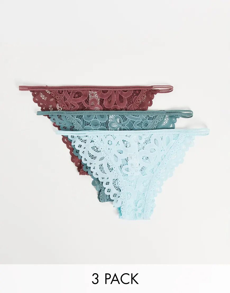 Gilly Hicks 3 pack lace brief in multi  Multi