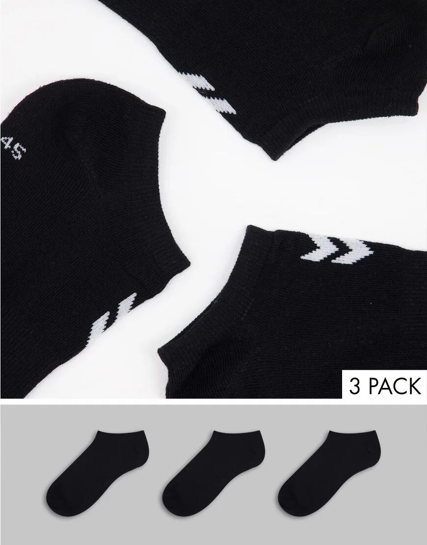 Hummel classic logo socks 3-pack in black  Black