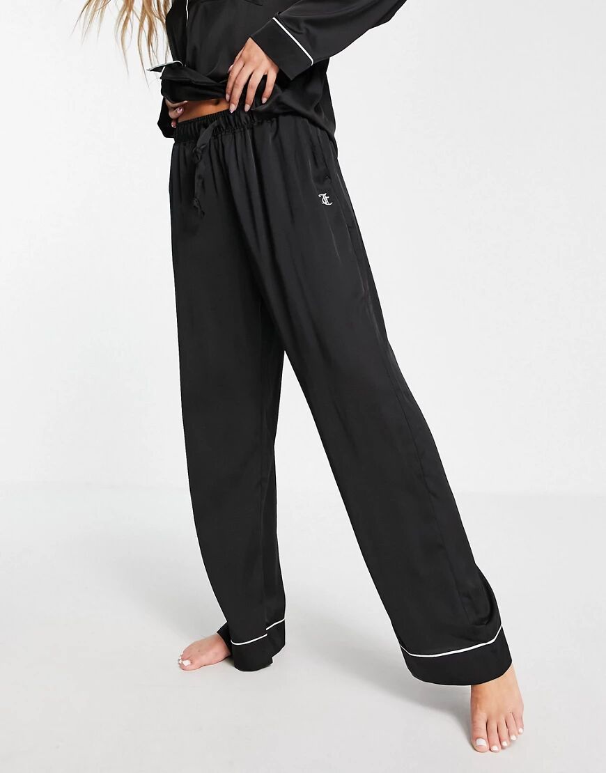 Juicy Couture satin trousers co-ord in black  Black