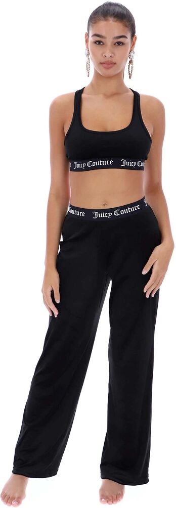 Juicy Couture velvet wide leg pyjama pants co-ord in black  Black