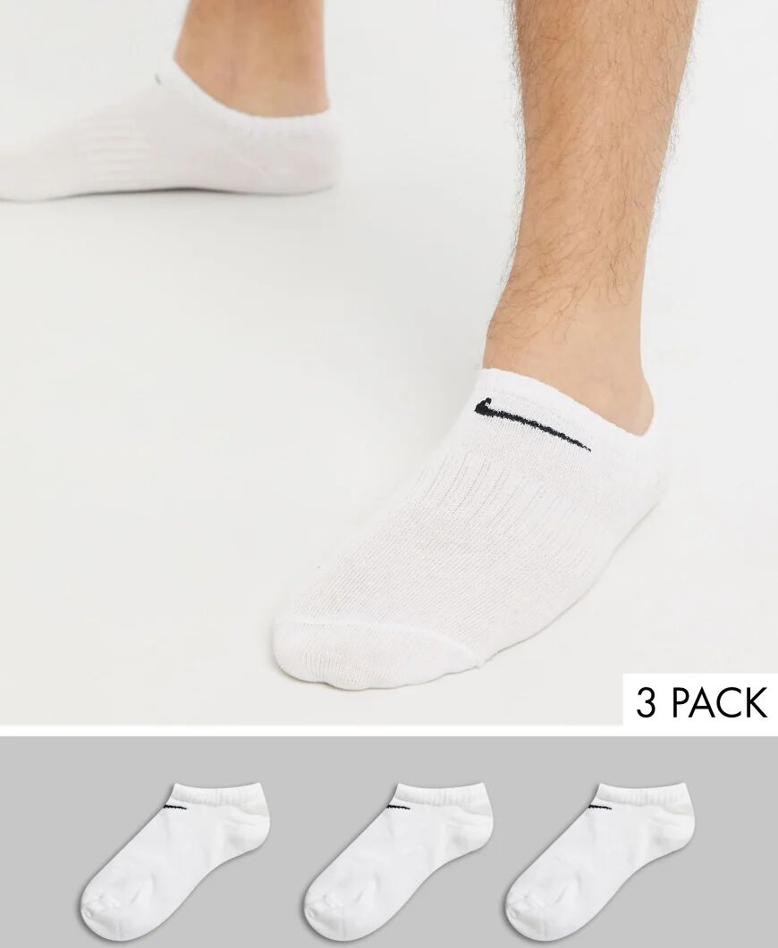 Nike Training 3 pack trainer socks in white  White