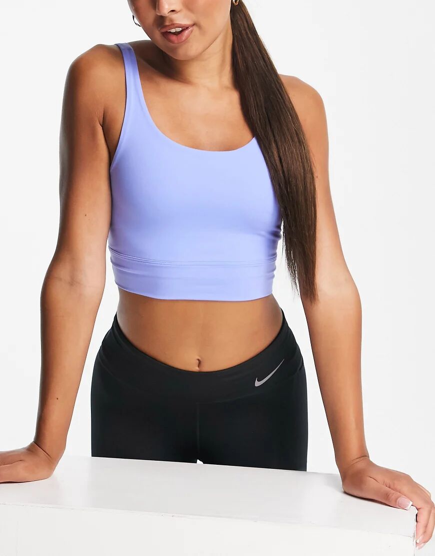 Nike Training Nike Yoga Luxe light support crop top in blue  Blue