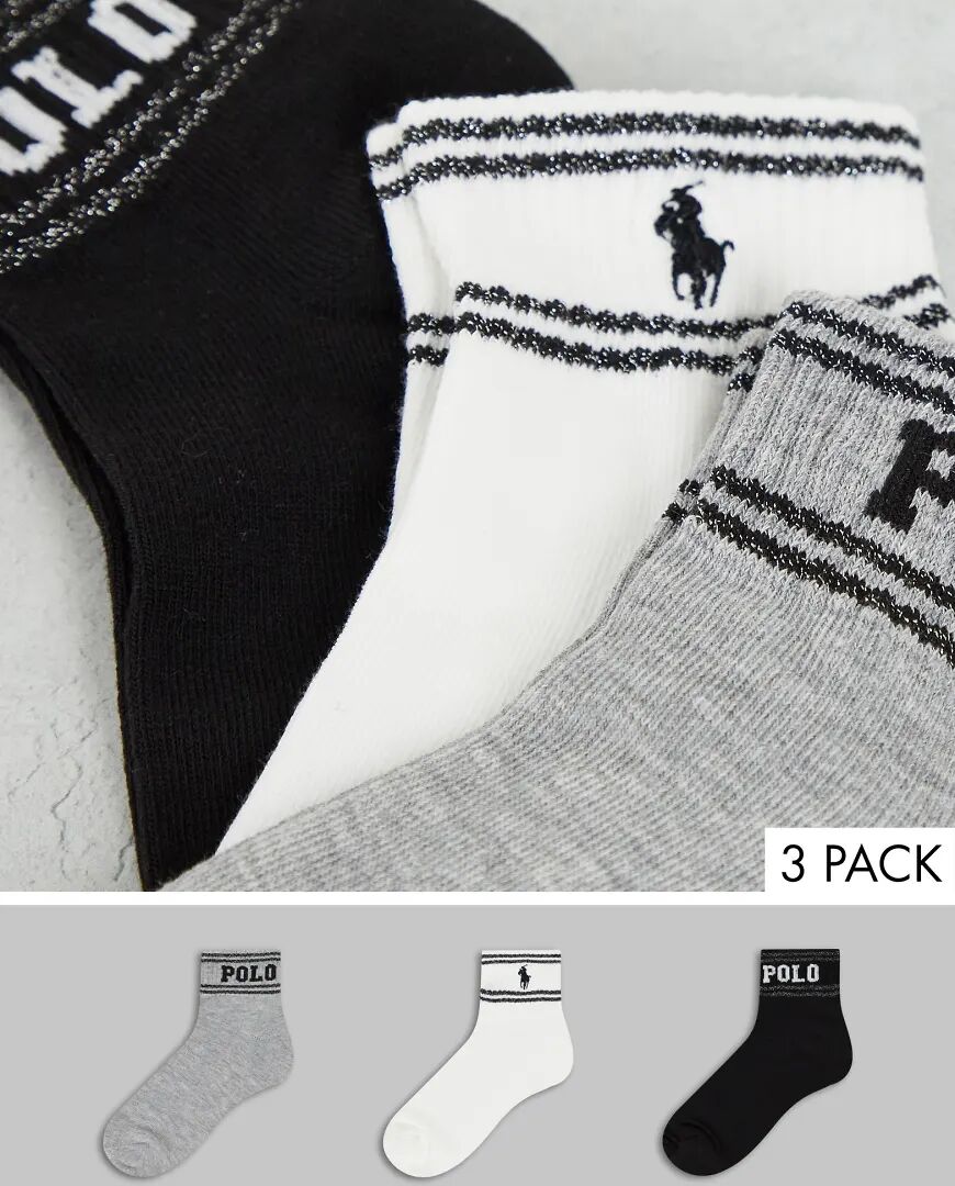 Polo Ralph Lauren 3 pack logo socks in multi  Multi