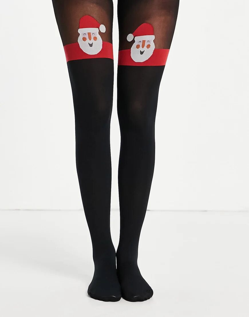 Pretty Polly Christmas santa tights in black  Black