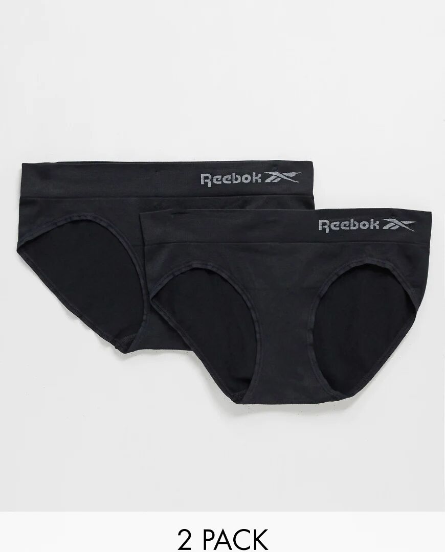 Reebok 2 pack seamless brief in black  Black