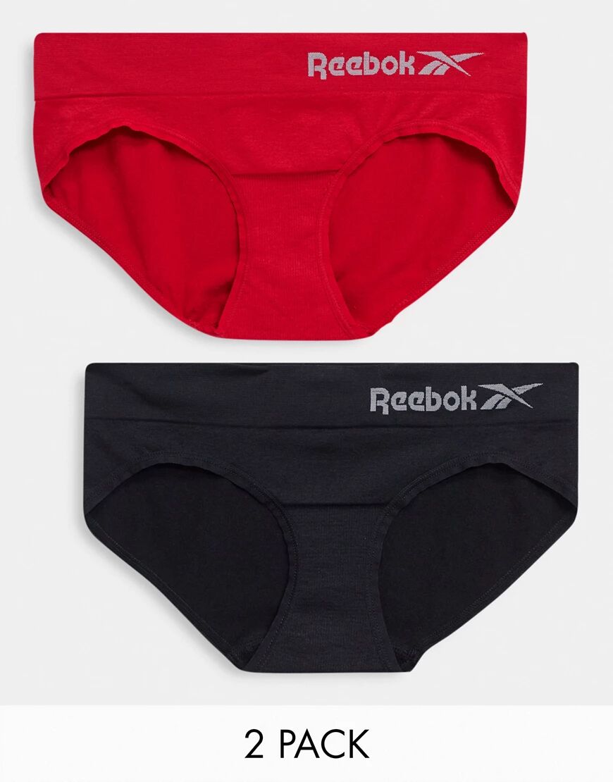 Reebok 2 pack seamless brief in black & red  Black