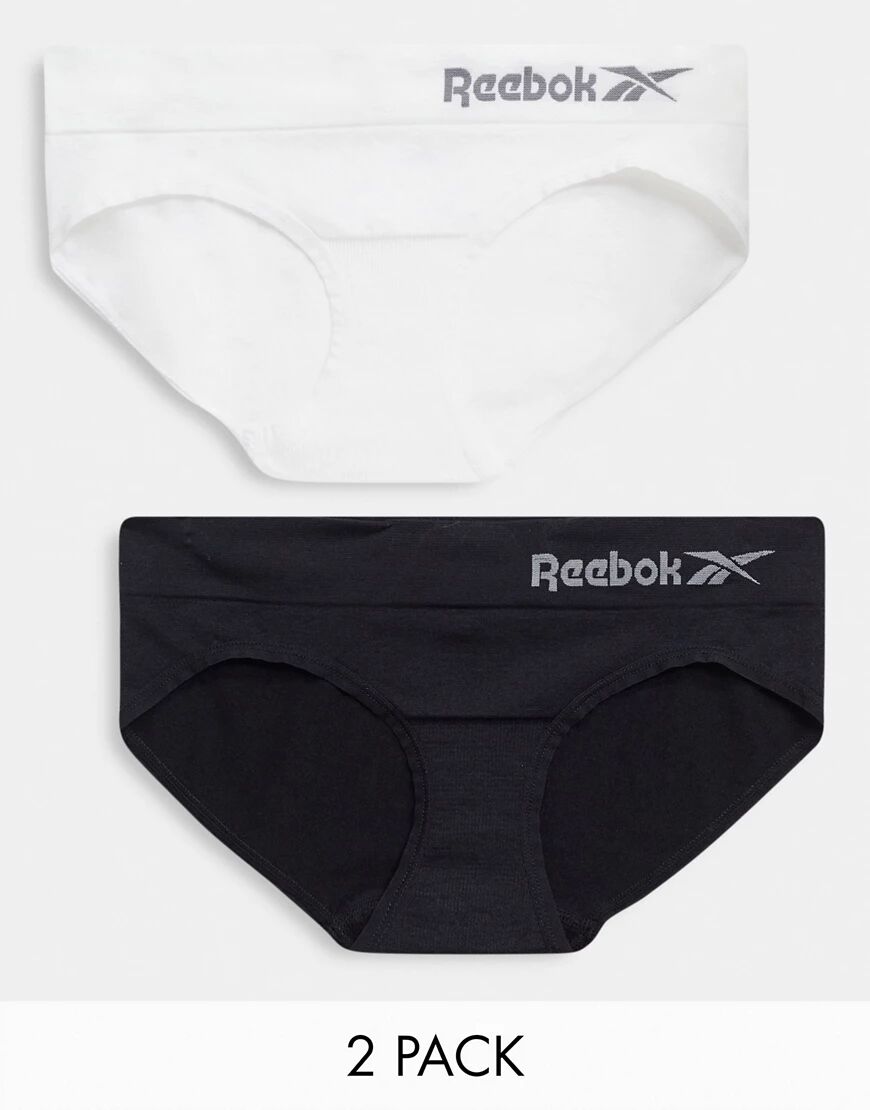 Reebok 2 pack seamless brief in black & white  Black