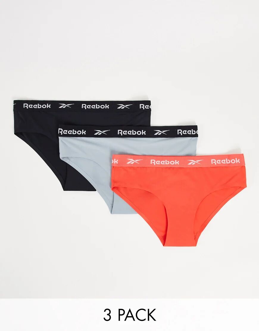 Reebok 3 pack Molly Bonded Brief in red/black/grey-Multi  Multi