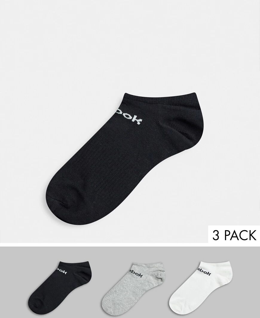 Reebok Training core 3 pack low cut socks in multi  Multi