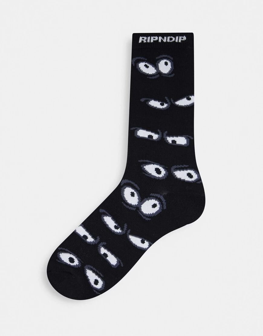 Rip N Dip RIPNDIP all eyez all-over socks in black  Black