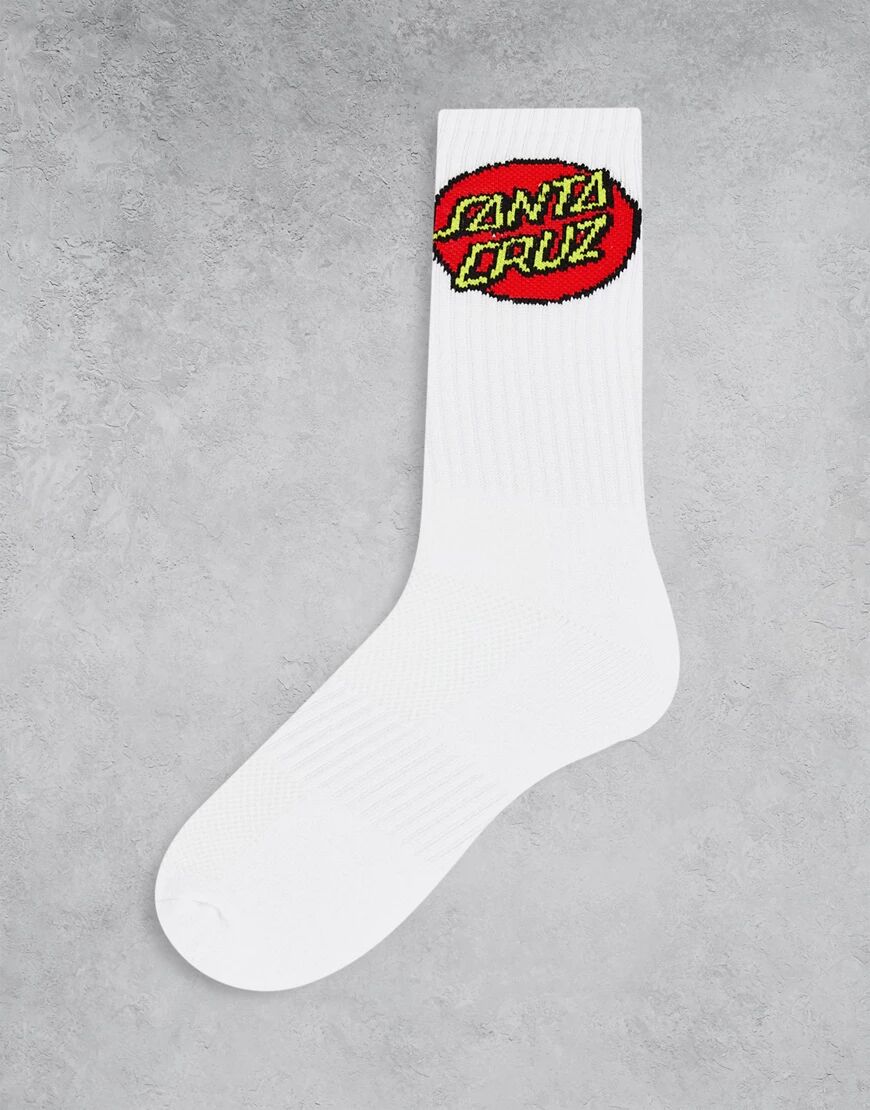 Santa Cruz dot socks in white  White