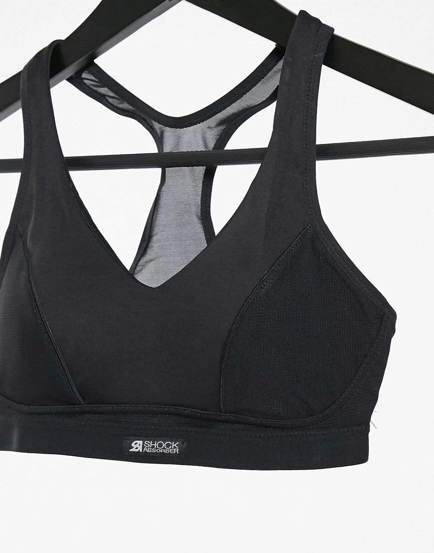 Shock Absorber high support padded sports bra in black  Black