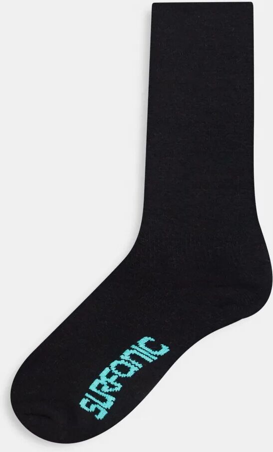 Surfanic pro tech ski socks in black  Black