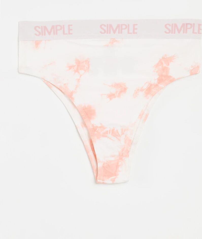 Threadbare tie dye high waisted briefs in peach-Orange  Orange