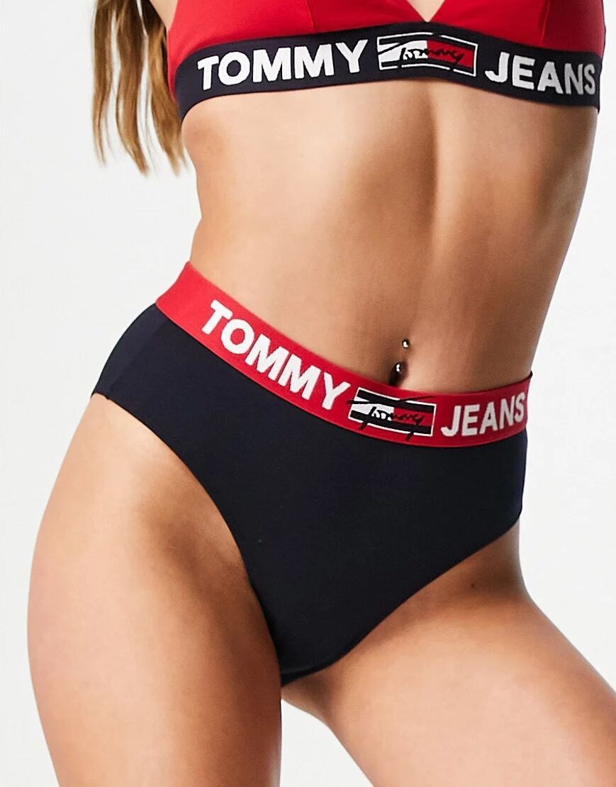 Tommy Hilfiger Tommy Jeans high waist logo brief in navy  Navy