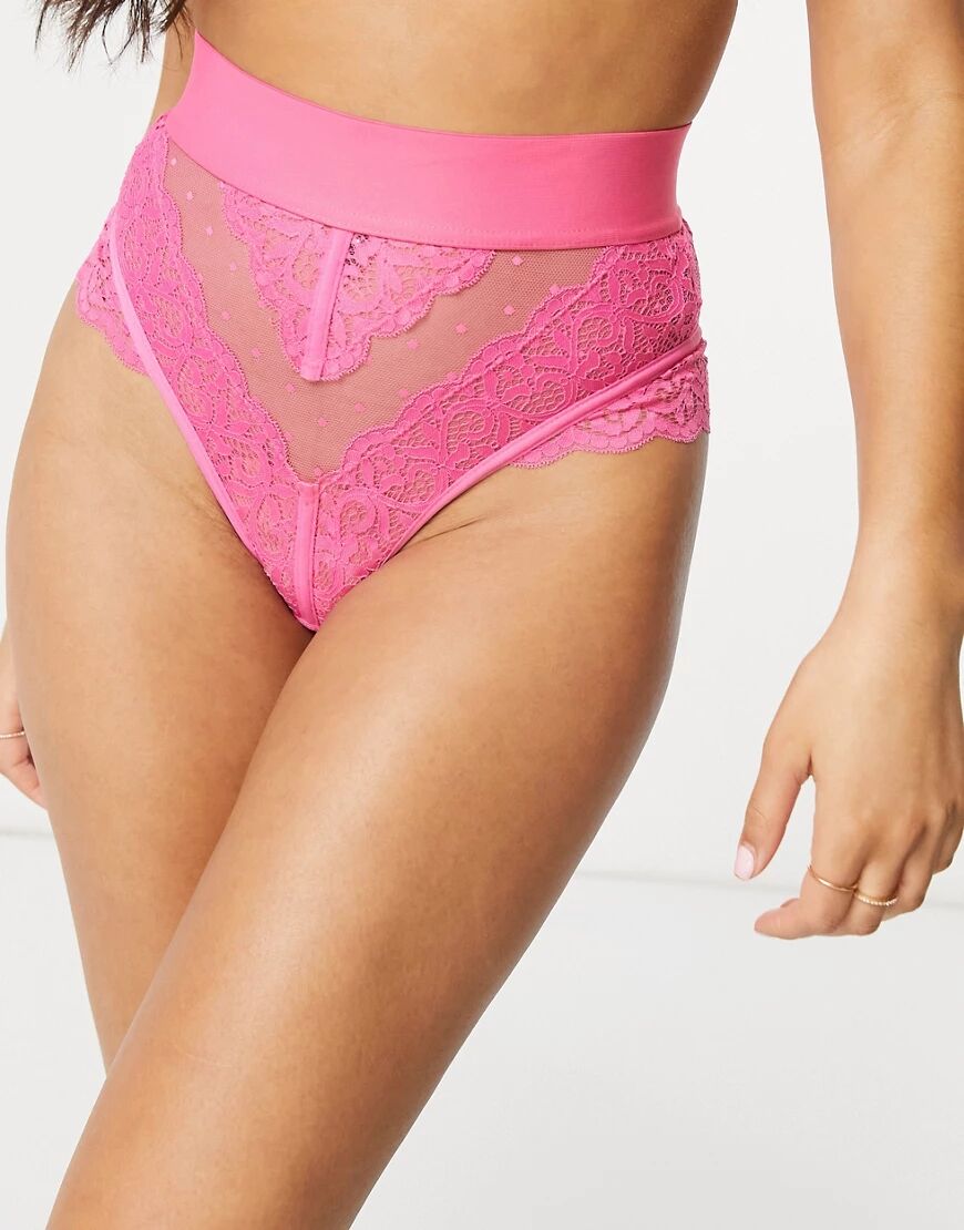 Tutti Rouge Gia high waist thong in hot pink  Pink