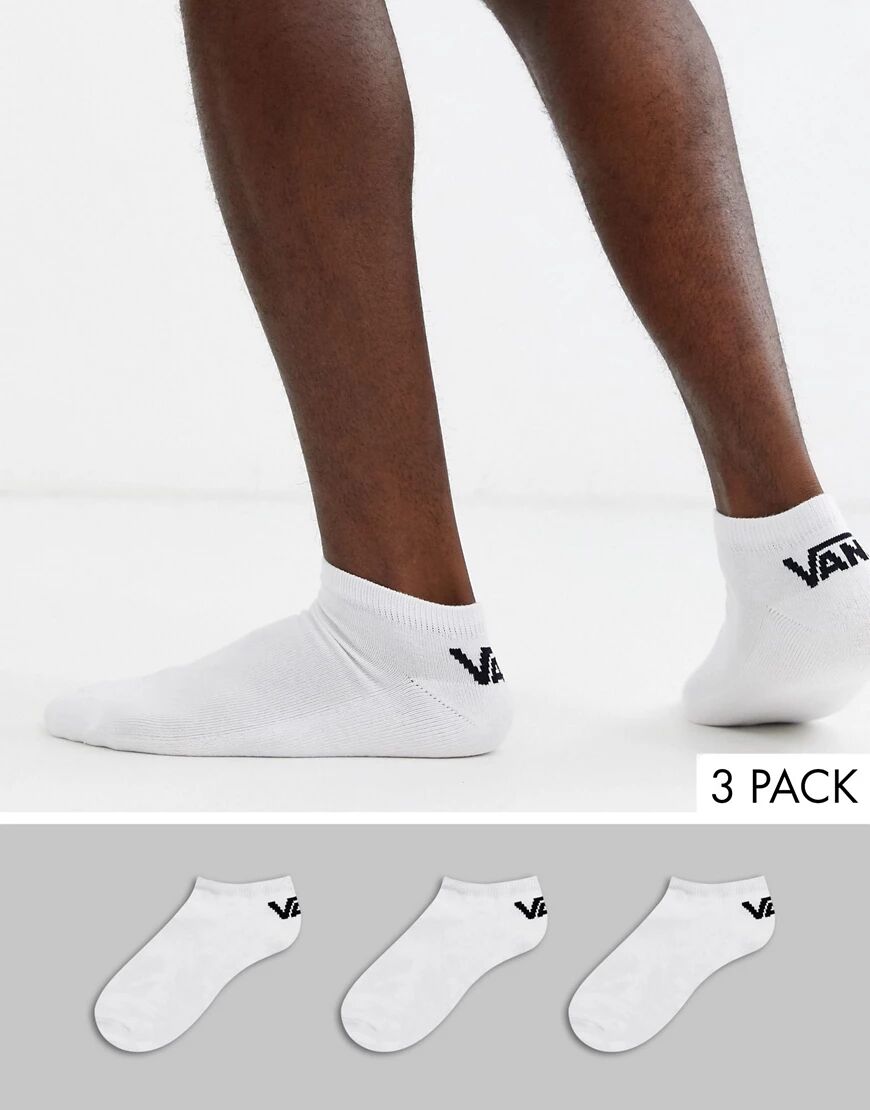 Vans Classic Low 3 pack socks in white  White