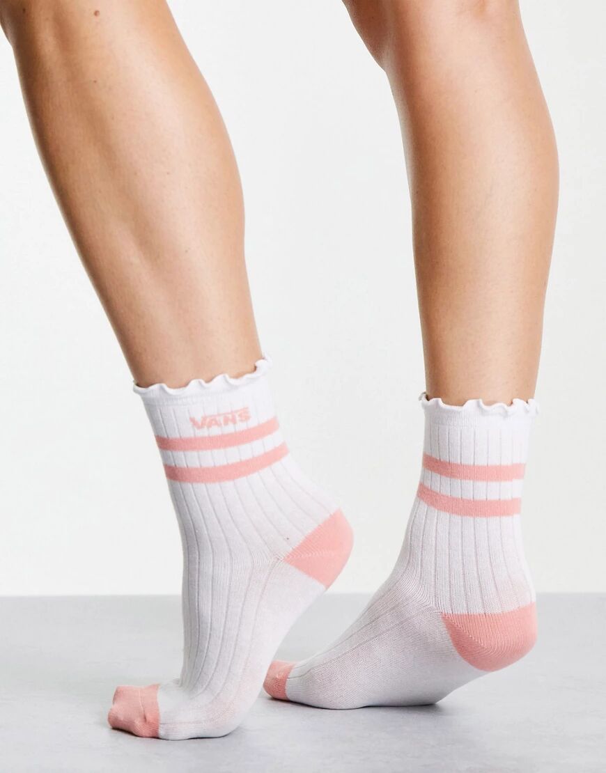 Vans Ruffed Up socks in white-Pink  Pink