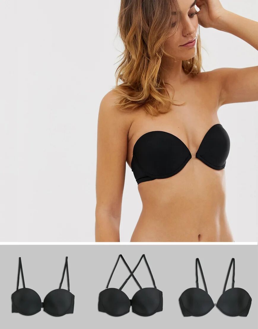 Wonderbra Ultimate Silhouette multiway strapless bra in black  Black