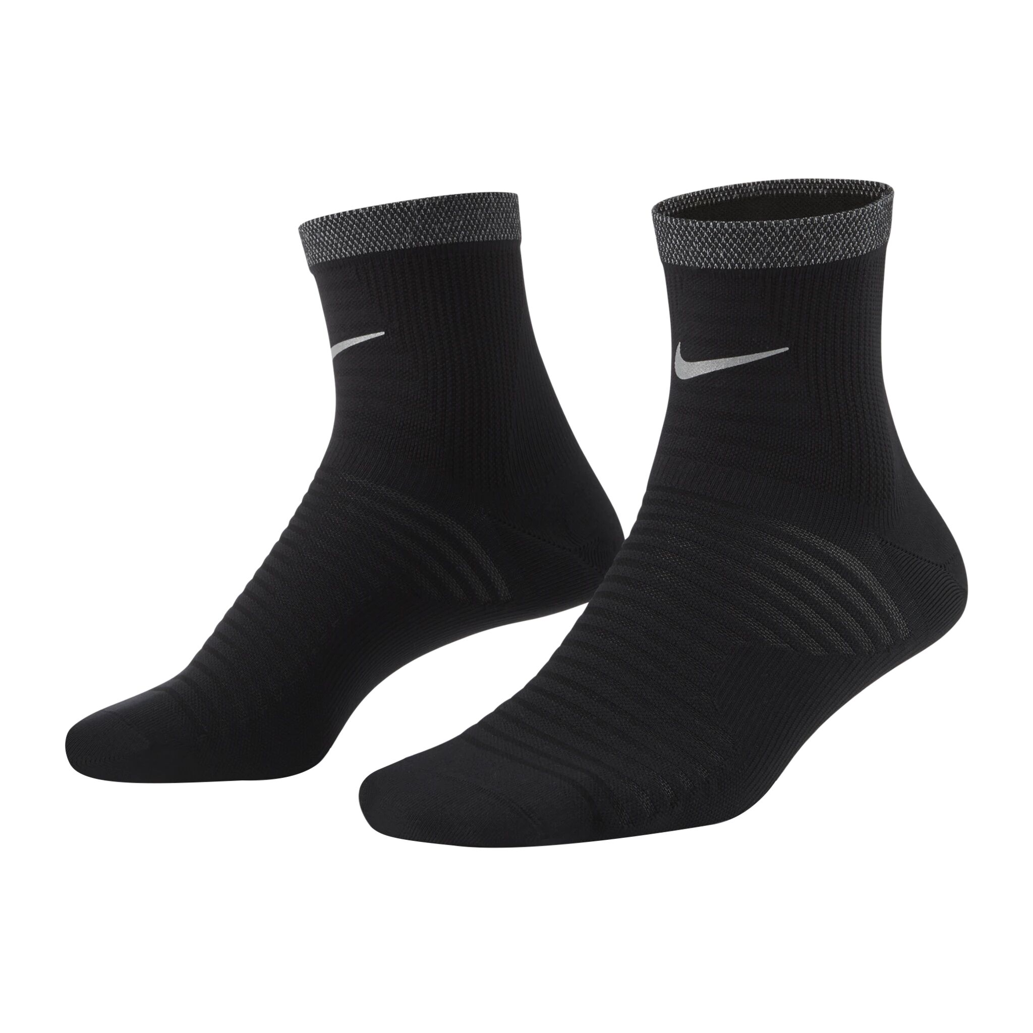 Nike U NK SPARK LTWT ANKLE, sokker unisex 4-5,5 BLACK/REFLECTIVE SIL
