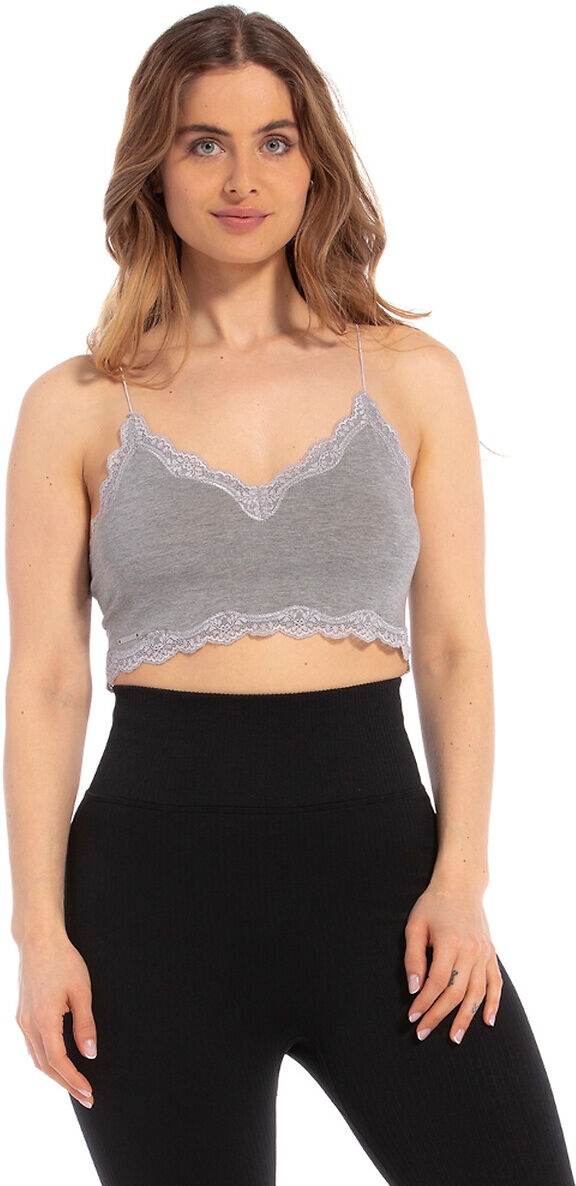 Magic Bodyfashion Crop top, Cozy   Cinza Mesclado