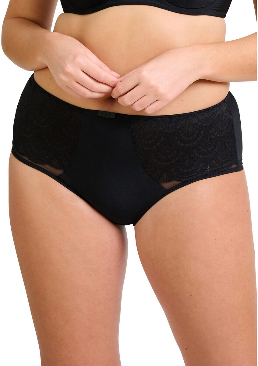 Sans Complexe Shorties em renda e microfibra, So Feminine   Preto