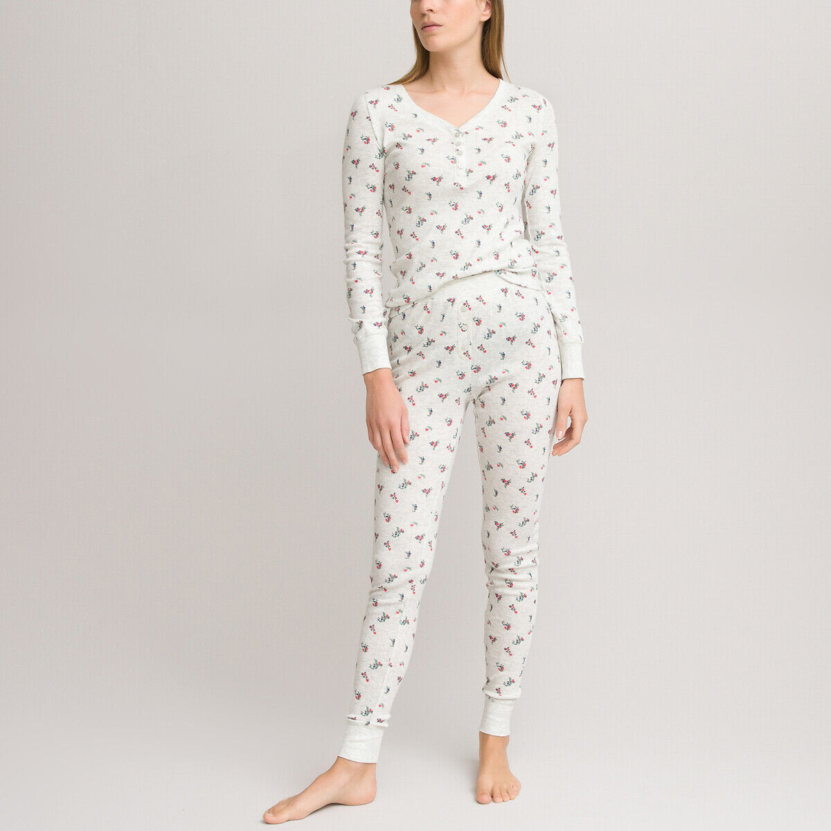 La Redoute Collections Pijama estampado às flores, em malha   estampado floral