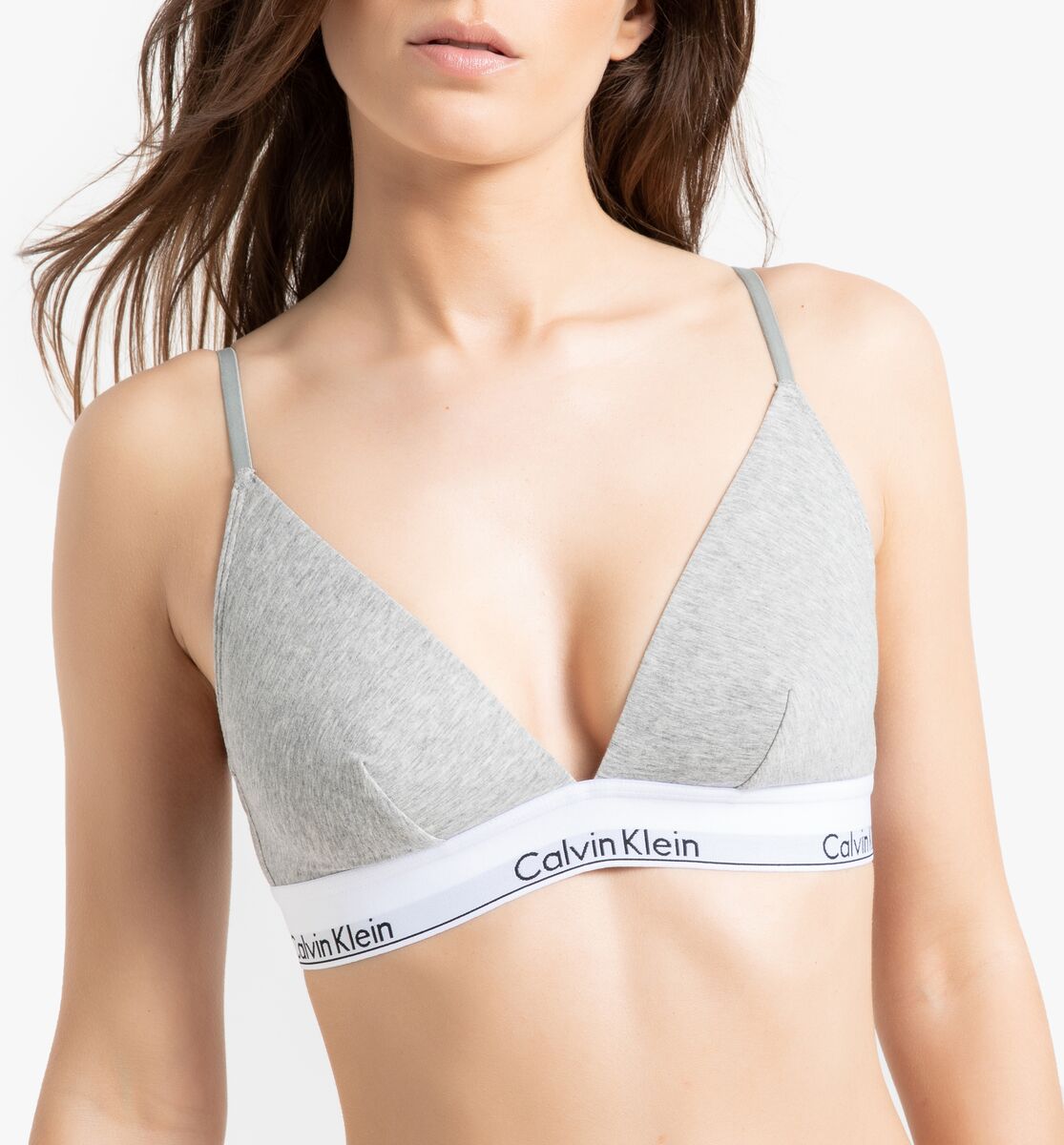 Calvin Klein Soutien triângulo MODERN COTON   Cinzento