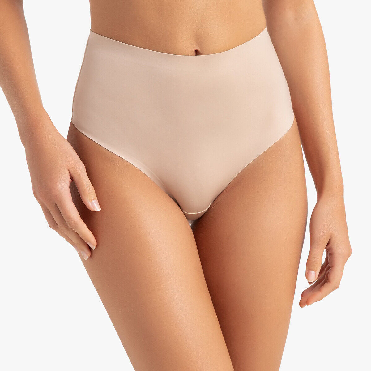 La Redoute Collections Tanga adelgaçante, suporte moderado   Creme