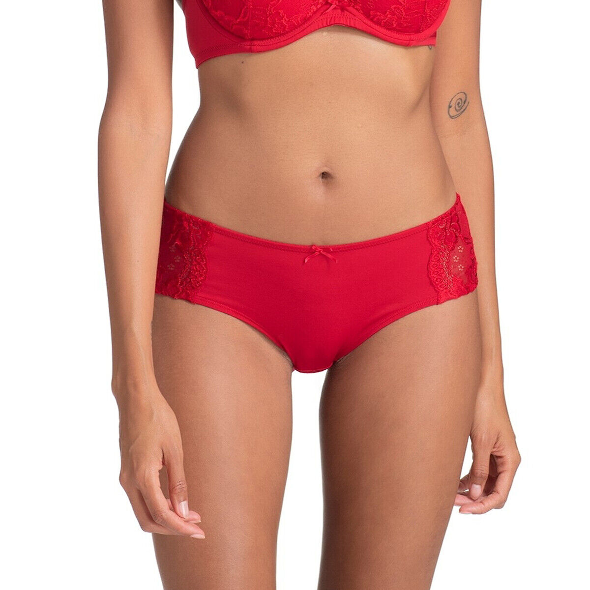 Dorina Shorties em renda e microfibra, Lianne   Vermelho