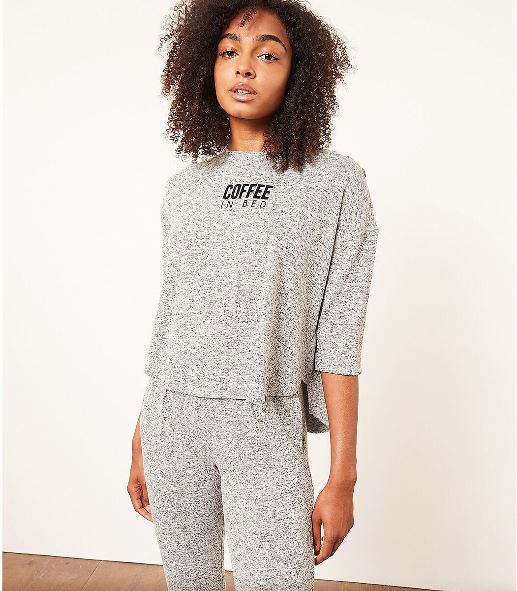 Etam Camisola loungewear de mangas compridas, CAMILA   Cinzento