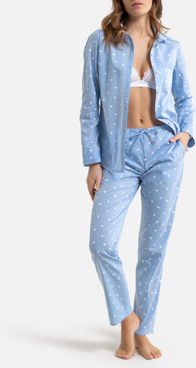 La Redoute Collections Pijama com corações estampados   Azul Estampado