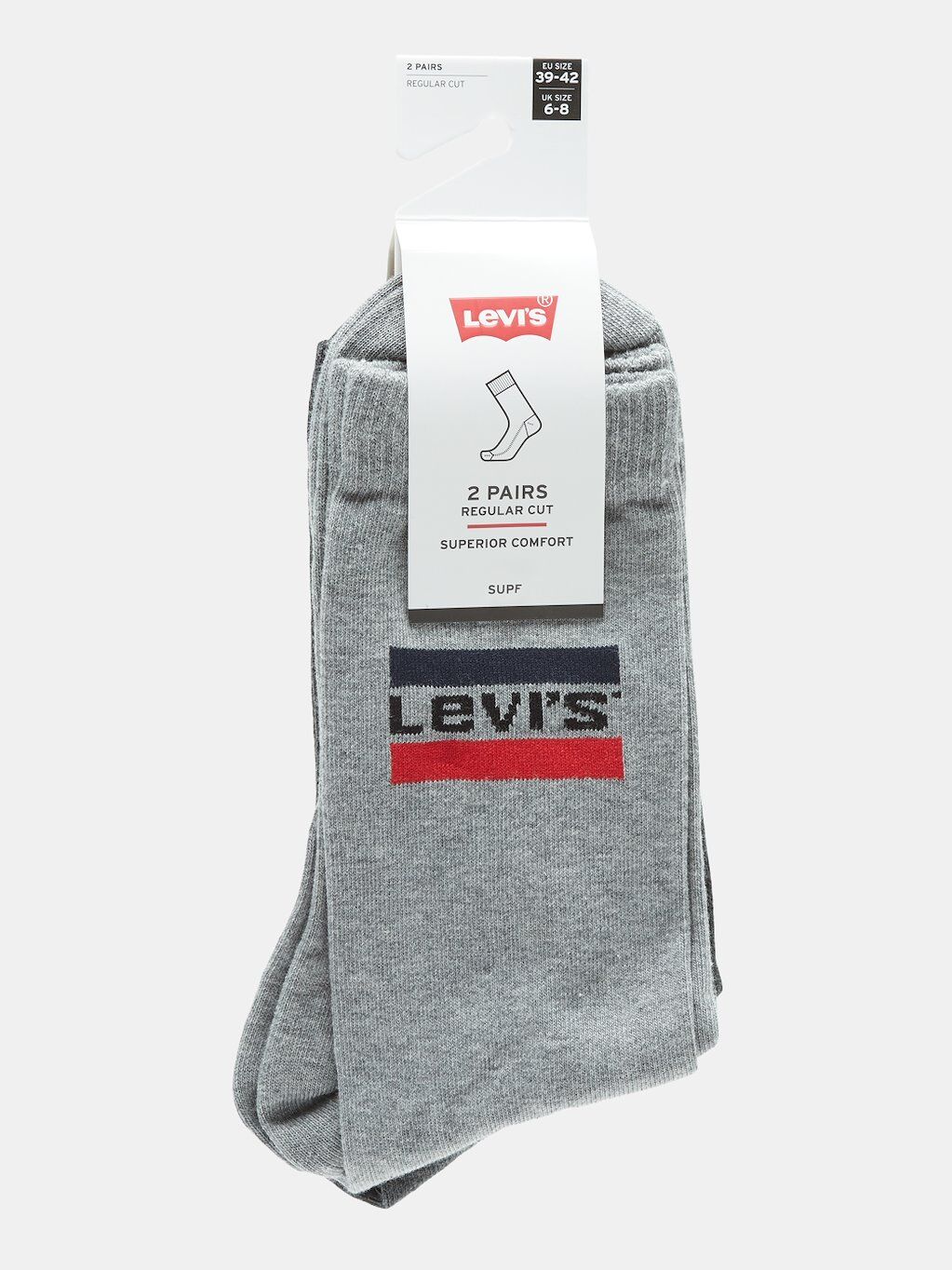 Levi's Meias Levi's Regular Cut - Cinza/Cinza Rato - Mulher