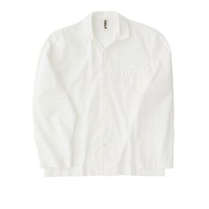 Tekla - Poplin Pyjamas Shirt - Alabaster White - Xl - Alabaster White - Vit - Pyjamasar