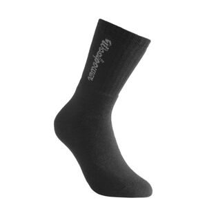 Woolpower Socks Logo 400 Strumpa Svart 45-48, Arbetskläder